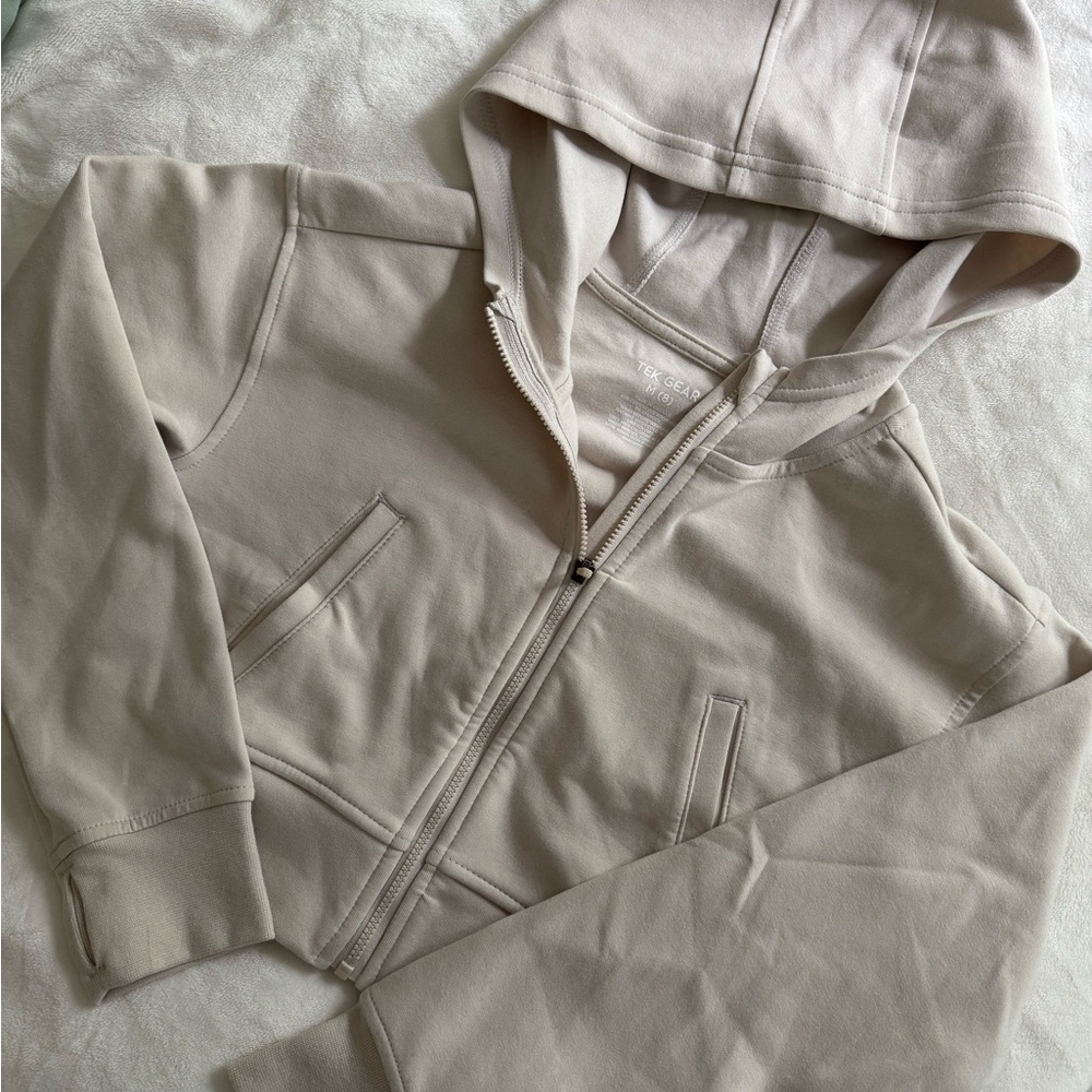Tek Gear Light Tan Zip-Up Hoodie